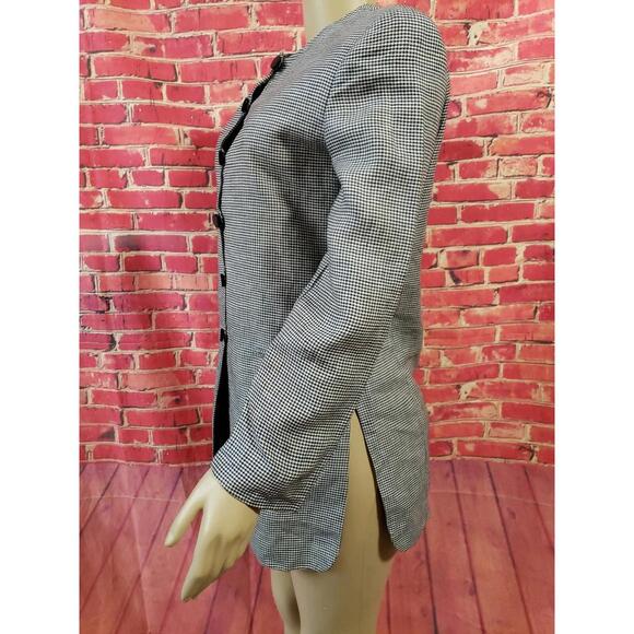 Joan & David Italian Black & white Wool Women's Jacket Coat Vintage Size 40/6 - Picture 2 of 8